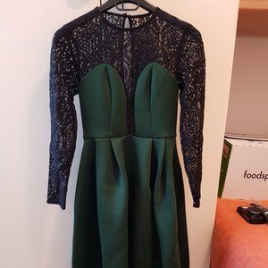 ASOS Green and Black Lace Dress